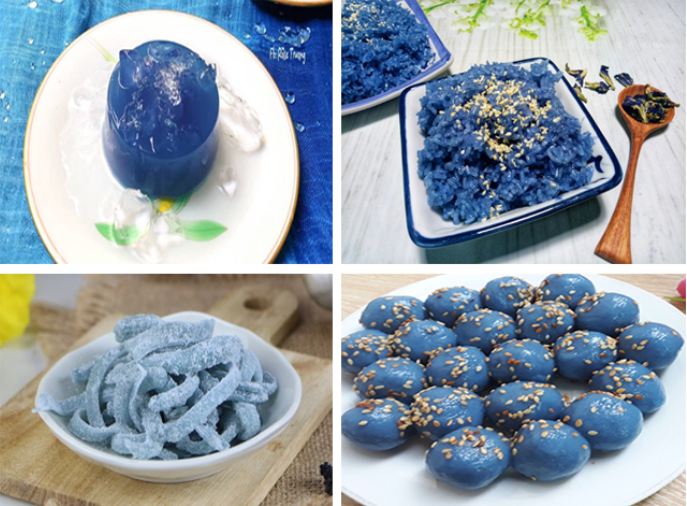 dùng hoa đậu biếc trong nấu ăn