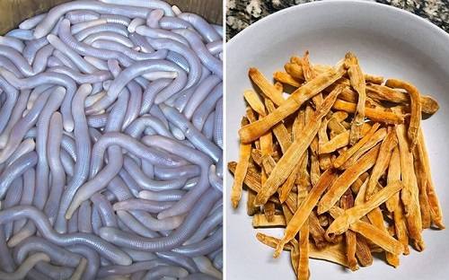 Sá sùng khô nấu canh Sá sùng khô nấu canh