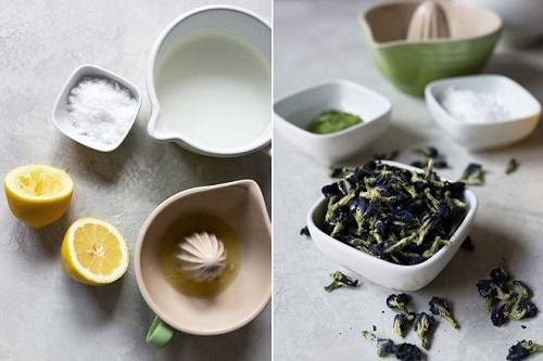 Nguyên liệu làm trà cam hoa đậu biếc