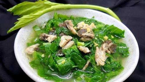 Canh cá rô cải xanh