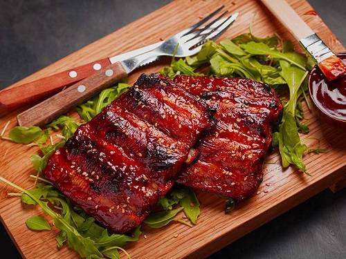 Sườn non nướng mật ong Sườn non nướng mật ong