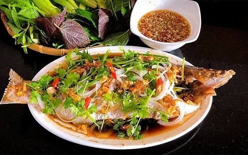 Cá diêu hồng hấp gừng