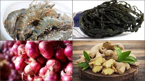 Nguyên liệu nấu canh rong biển Nguyên liệu nấu canh rong biển