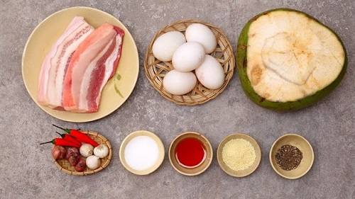 Nguyên liệu làm món thịt kho