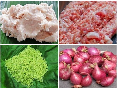 Nguyên liệu làm chả cốm Nguyên liệu làm chả cốm