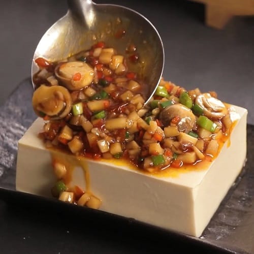 Đậu hũ hấp nấm Đậu hũ hấp nấm