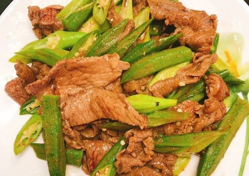 Thịt bò xào đậu bắp Thịt bò xào đậu bắp