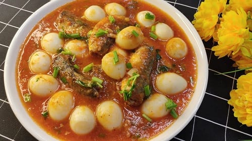Cách làm cá mòi kho trứng Cách làm cá mòi kho trứng