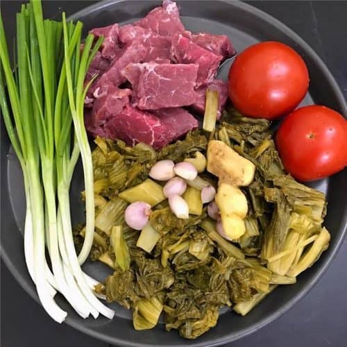 Nguyên liệu chuẩn bị món ăn