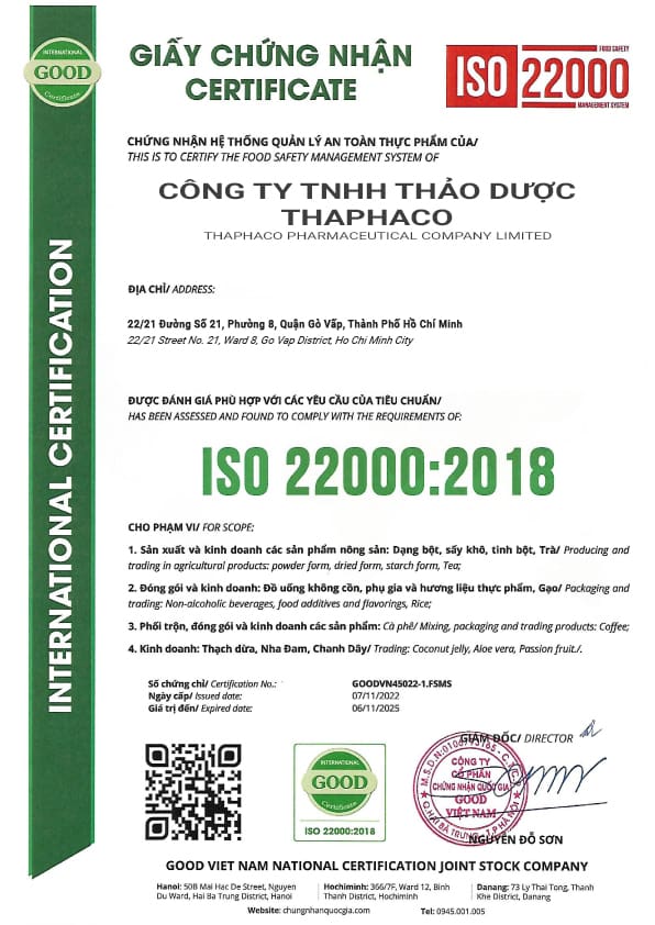 Giấy chứng nhận cửa hàng đạt chuẩn ISO