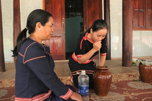 Pha loãng rượu cần với nước dừa