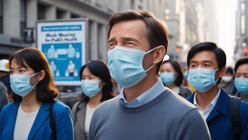 Đeo khẩu trang khi ra ngoài và chăm sóc người bị bệnh giúp phòng chống virus HMPV
