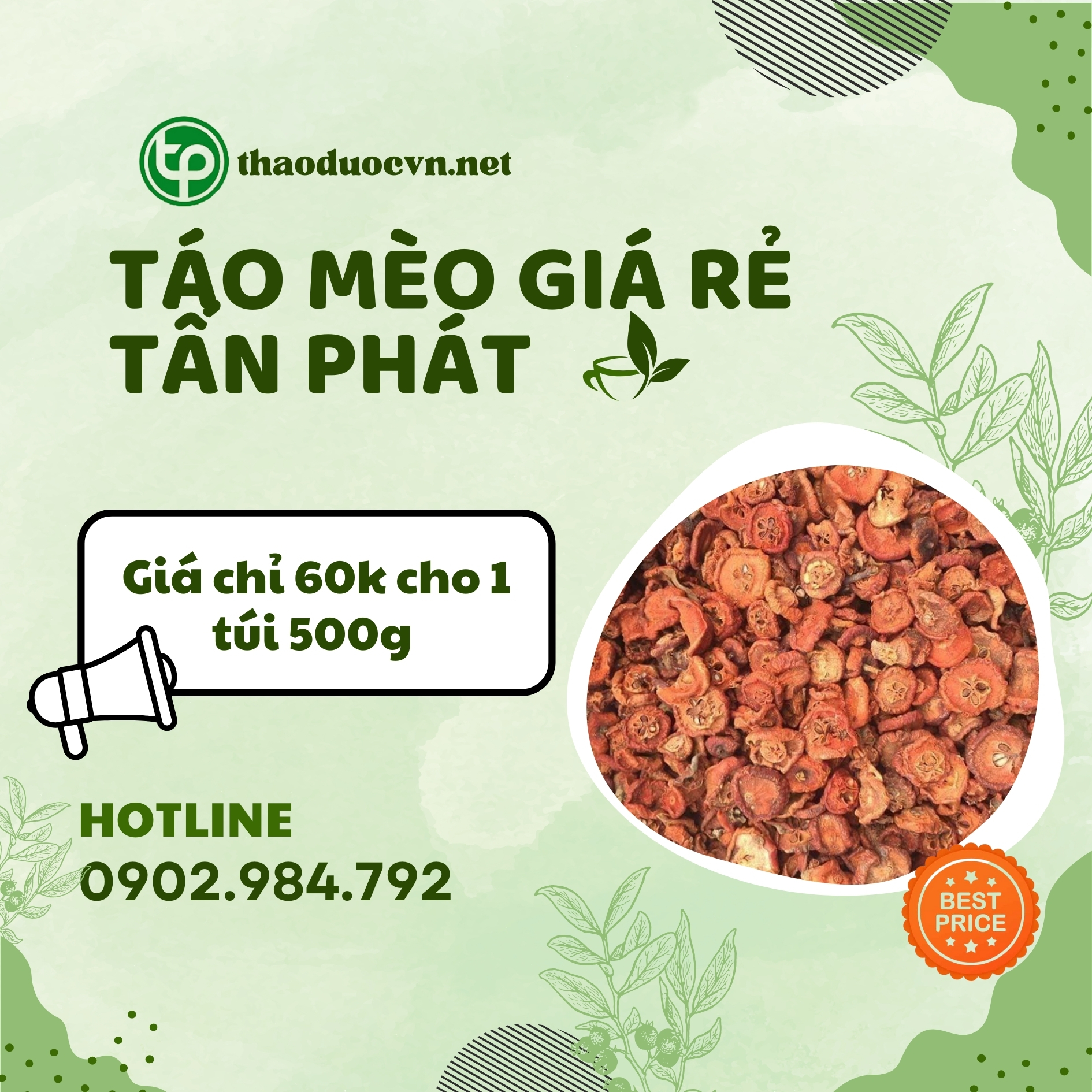 Sản phẩm táo mèo giá rẻ Tấn Phát