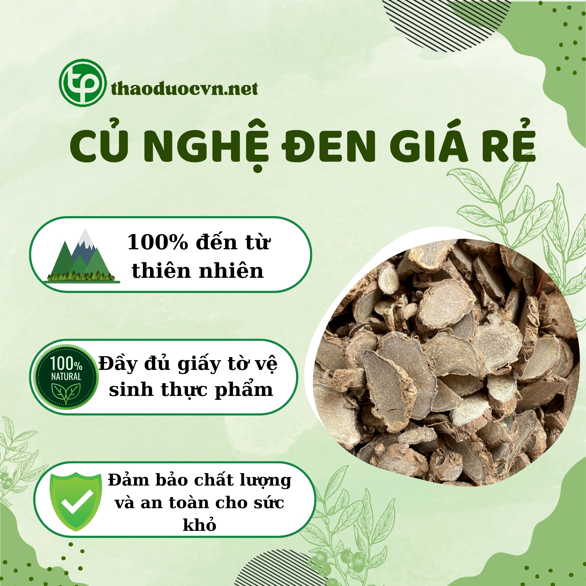 Chính sách ưu đãi khi mua nghệ đen giá rẻ Tấn Phát