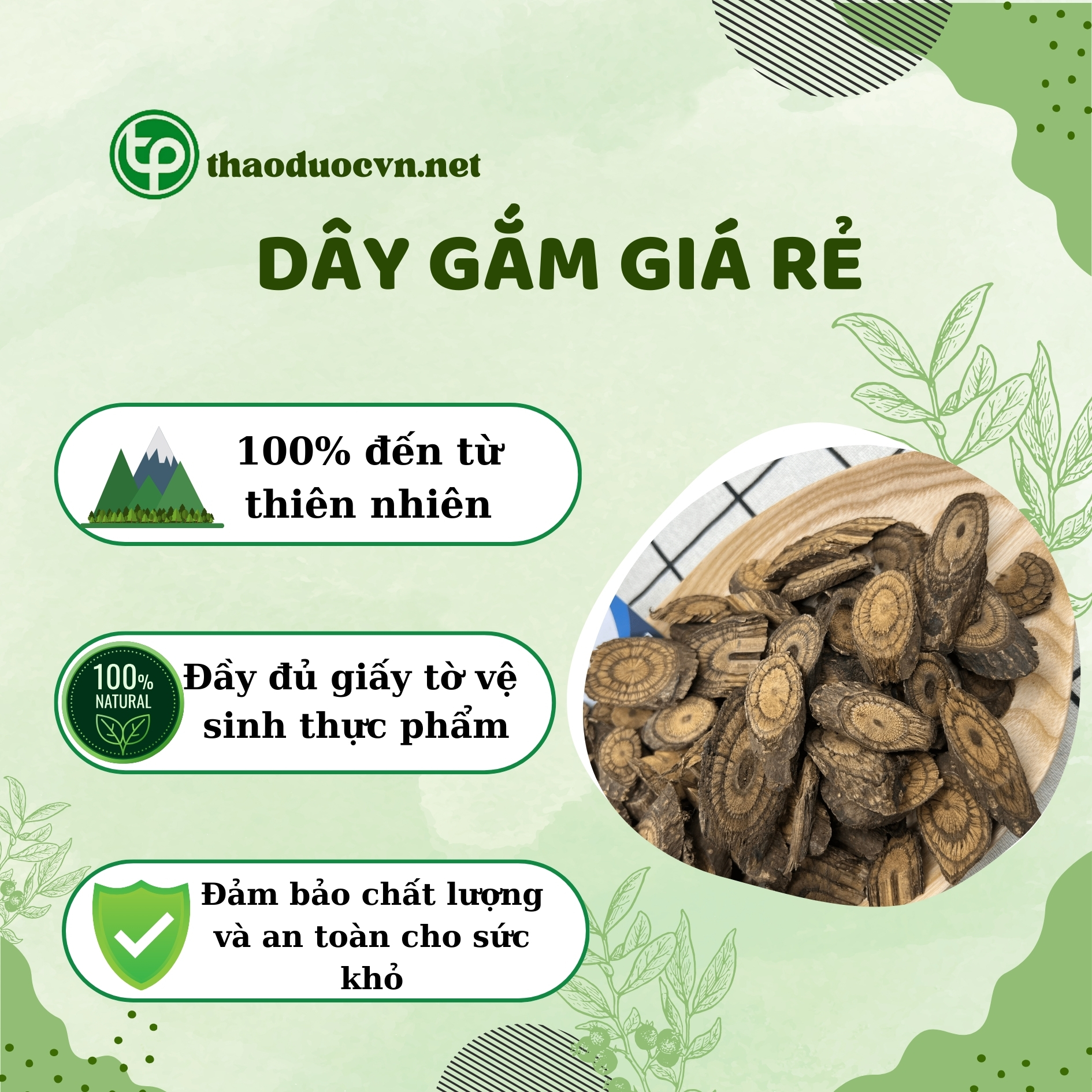 Cam kết khi mua dây gắm giá rẻ Tấn Phát