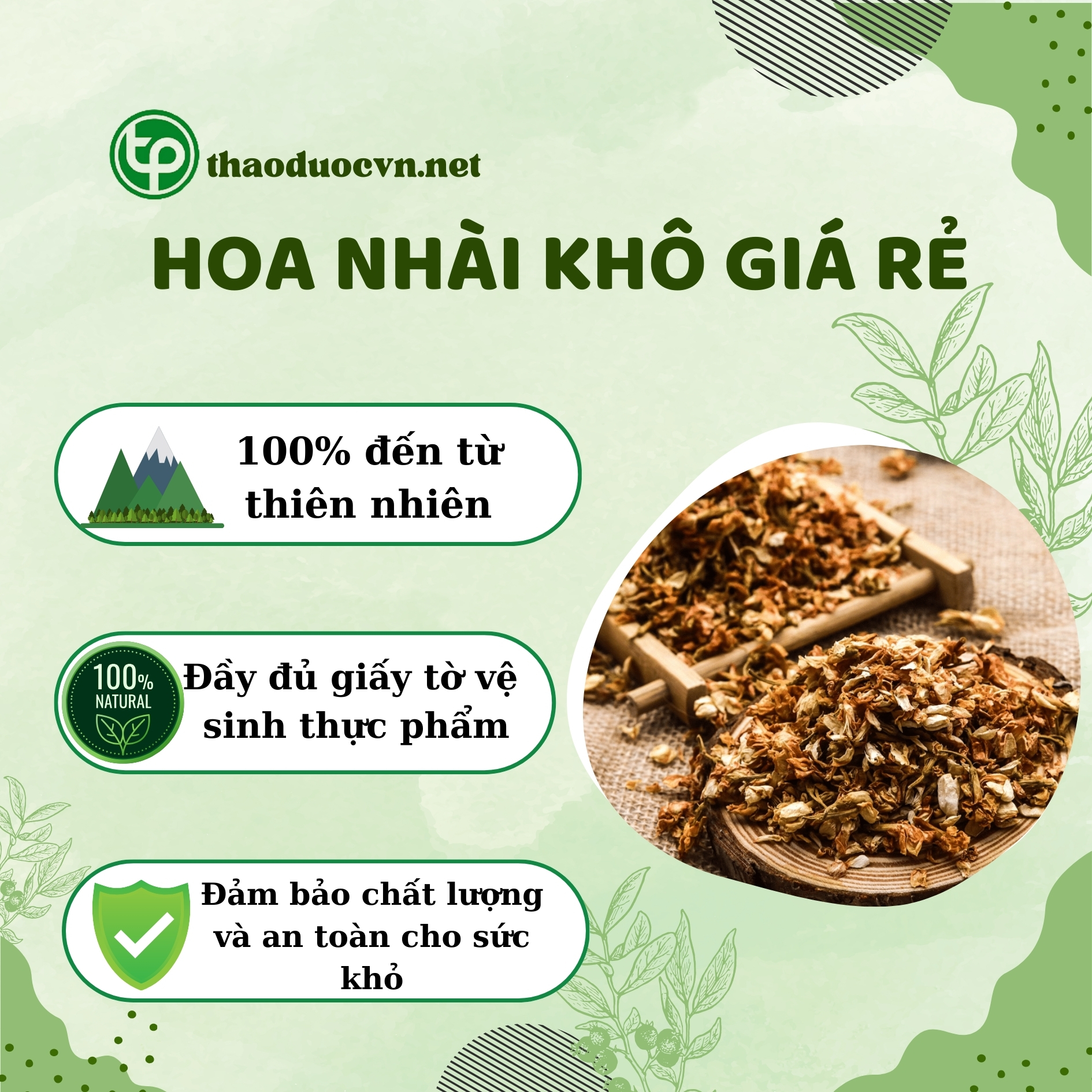 Tấn Phát là địa chỉ bán hoa nhài khô giá rẻ tại HCM uy tín