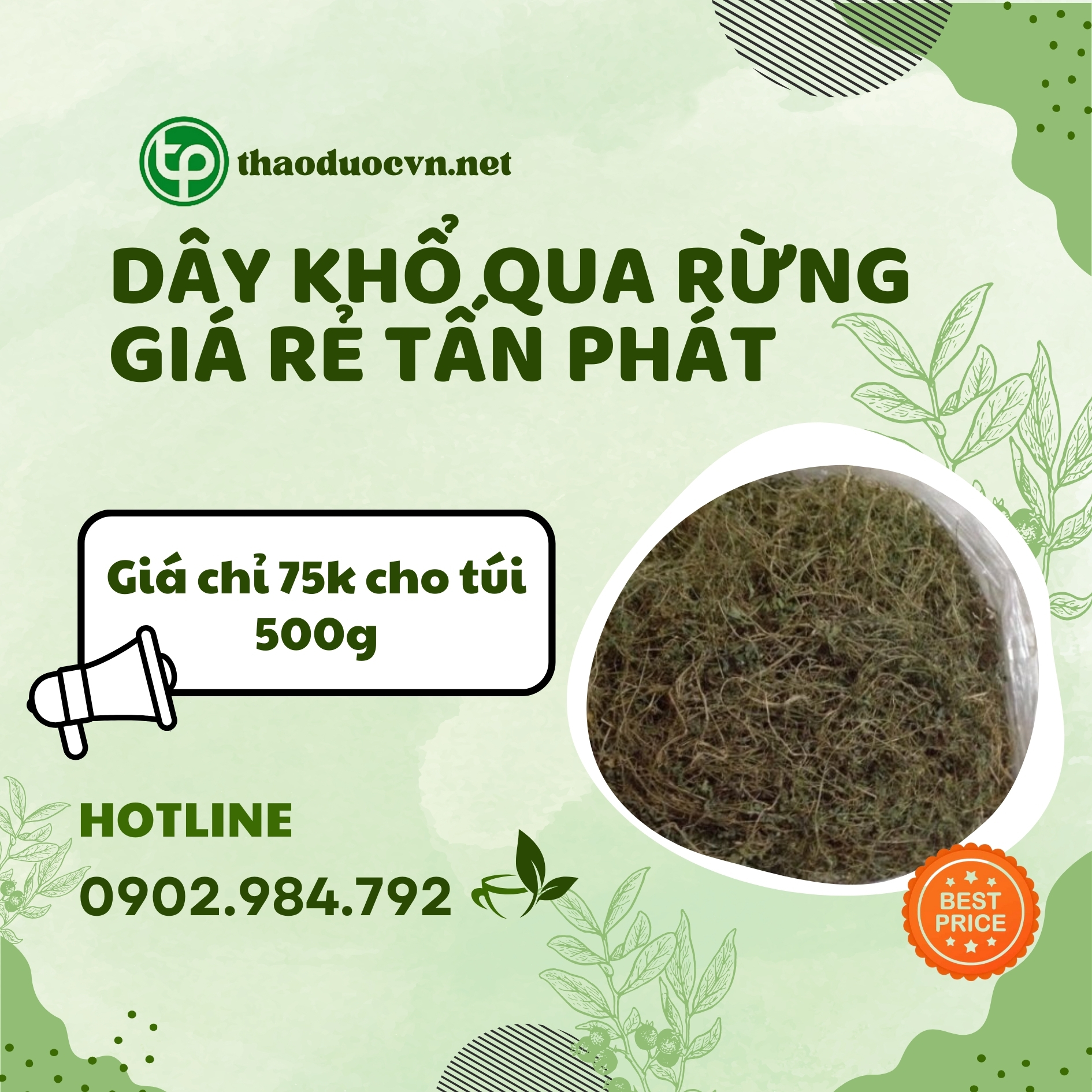 Sản phẩm dây khổ qua rừng giá rẻ Tấn Phát