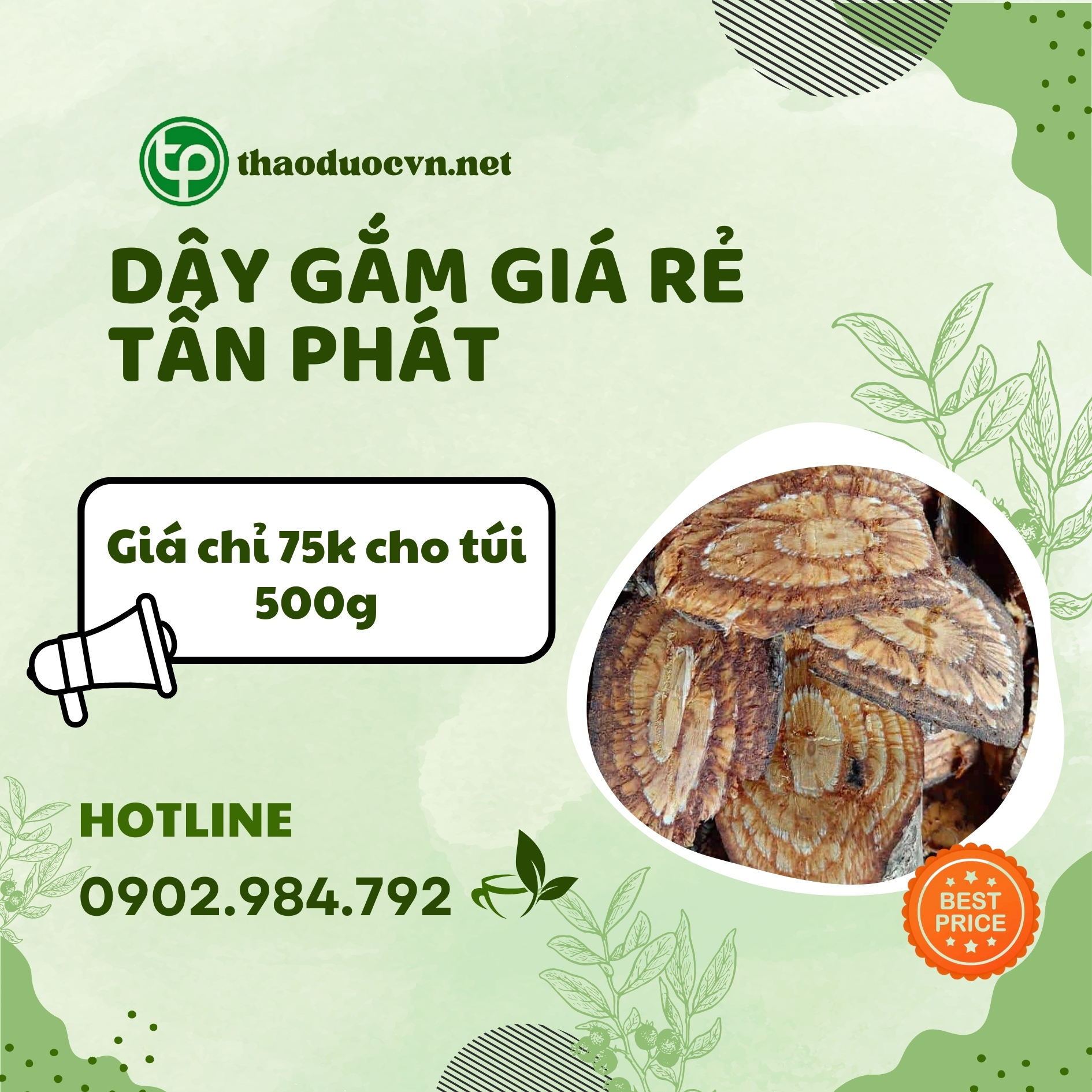 Sản phẩm dây gắm giá rẻ tại Tấn Phát