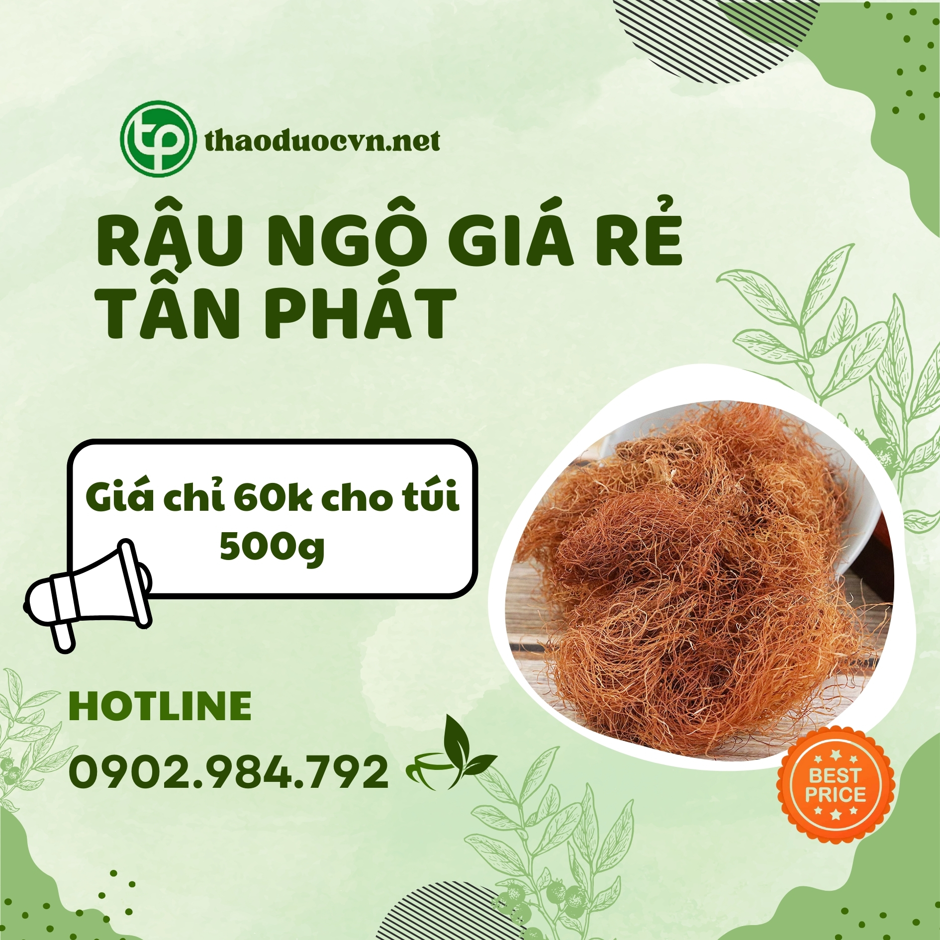 Sản phẩm râu ngô giá rẻ tại Tấn Phát