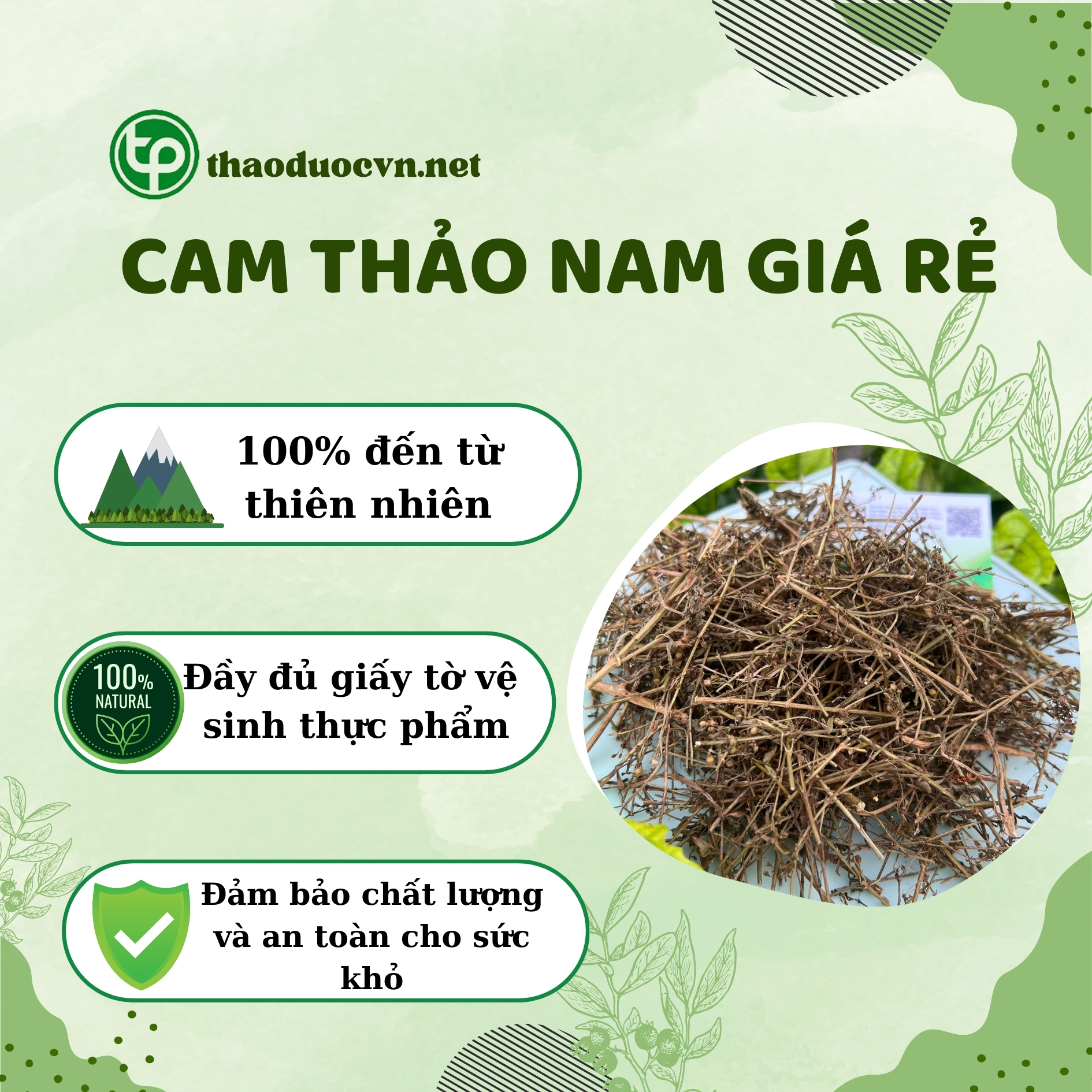 Chính sách ưu đãi khi mua cam thảo nam giá rẻ