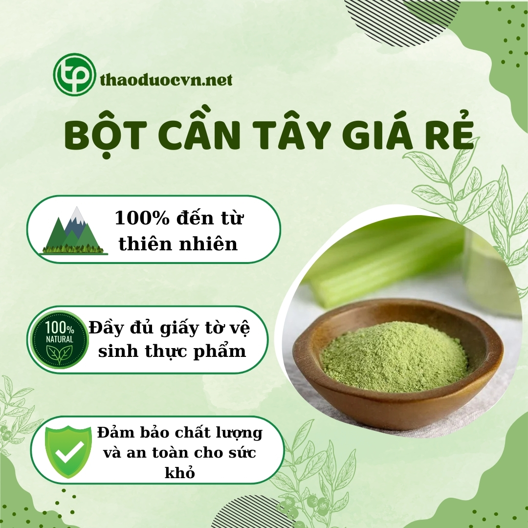 Cam kết khi mua bột cần tây giá rẻ tại Tấn Phát