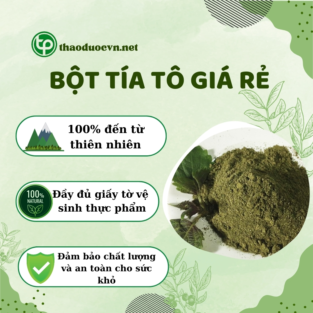 Cam kết khi mua bột tía tô giá rẻ tại Tấn Phát