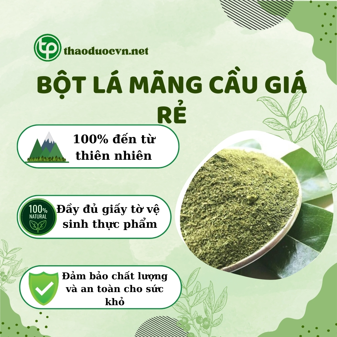 Cam kết khi mua bột lá mãng cầu giá rẻ tại Tấn Phát