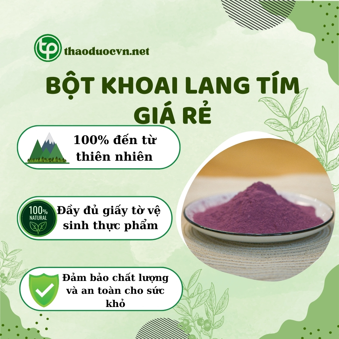 Chính sách ưu đãi khi mua bột khoai lang tím giá rẻ tại Tấn Phát