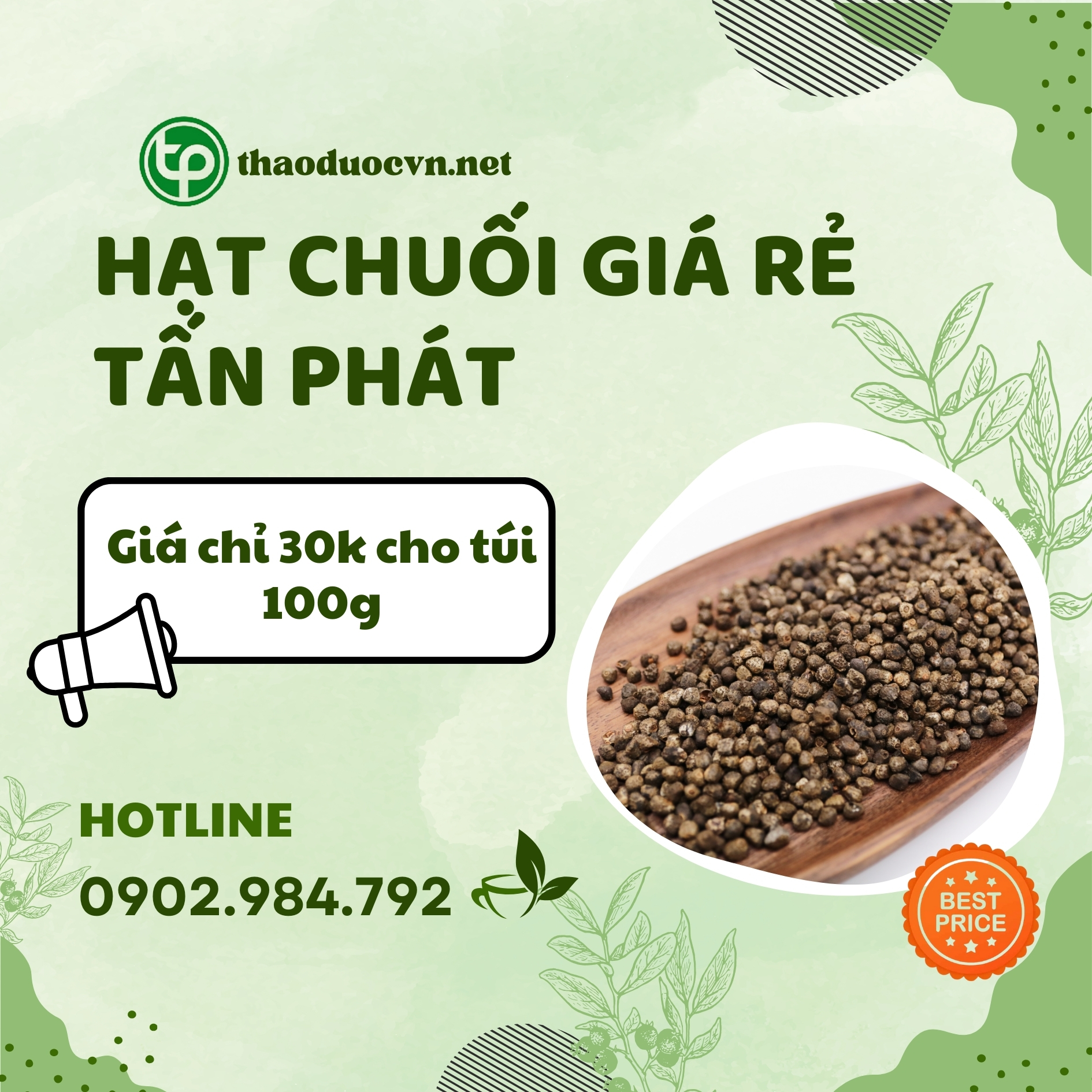 Sản phẩm hạt chuối giá rẻ tại HCM