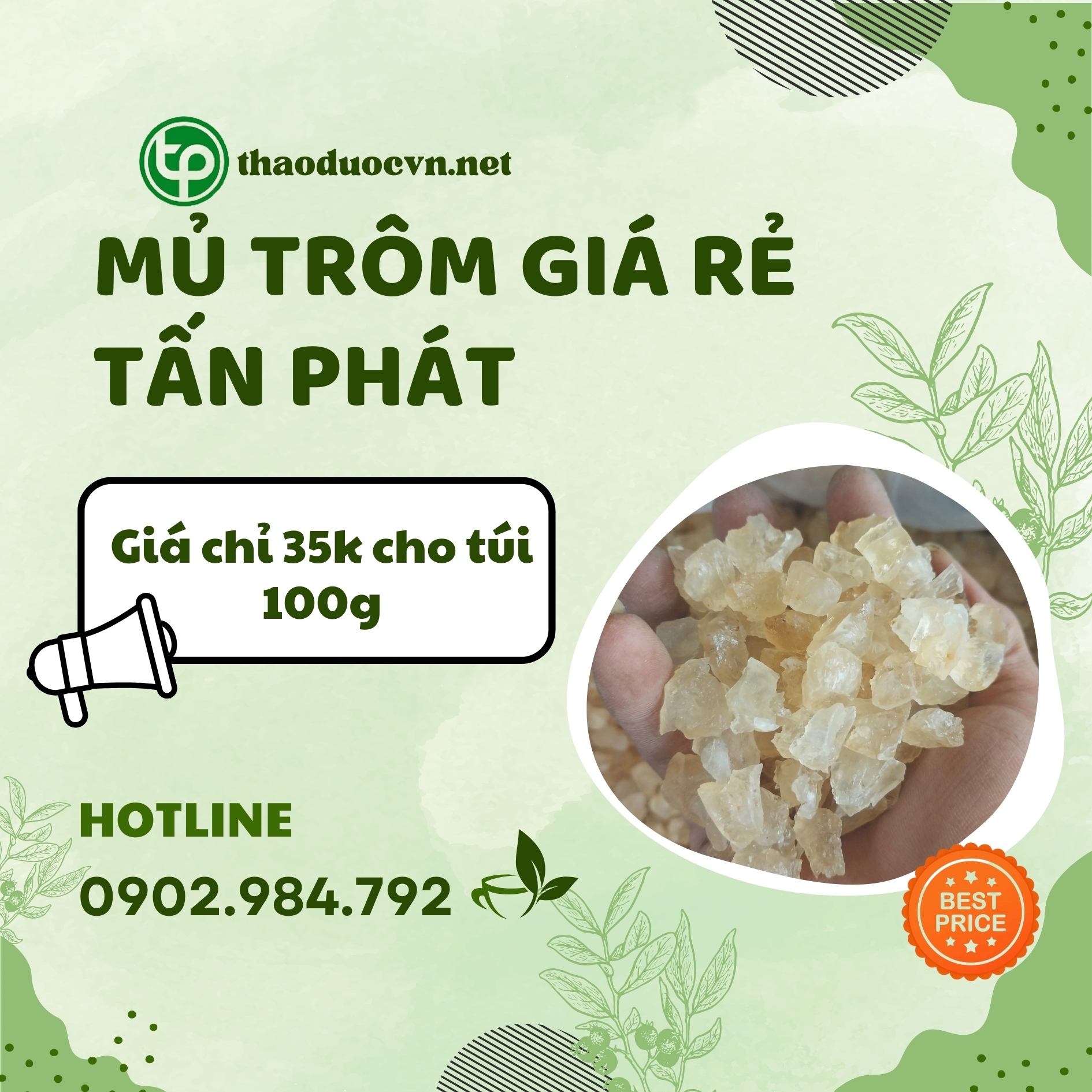 Mua mủ trôm giá rẻ tại HCM