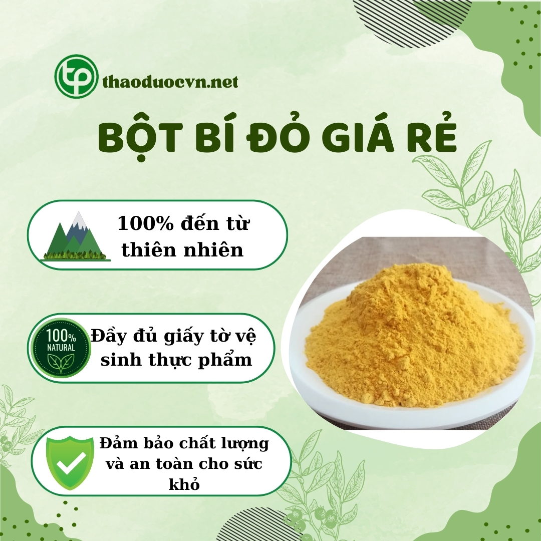 Cam kết khi mua bột bí đỏ giá rẻ tại Tấn Phát