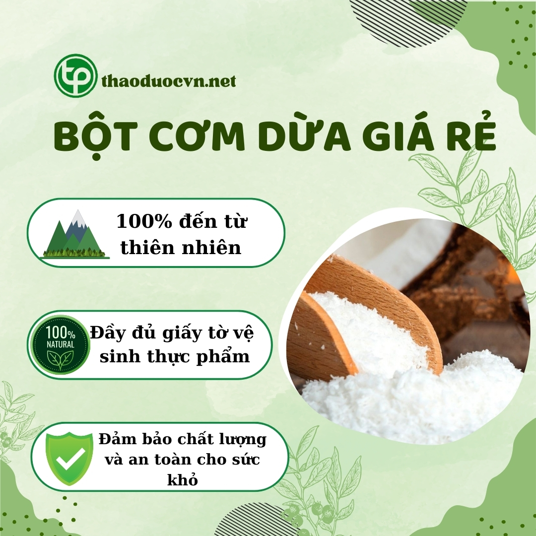Cam kết khi mua bột cơm dừa giá rẻ tại Tấn Phát