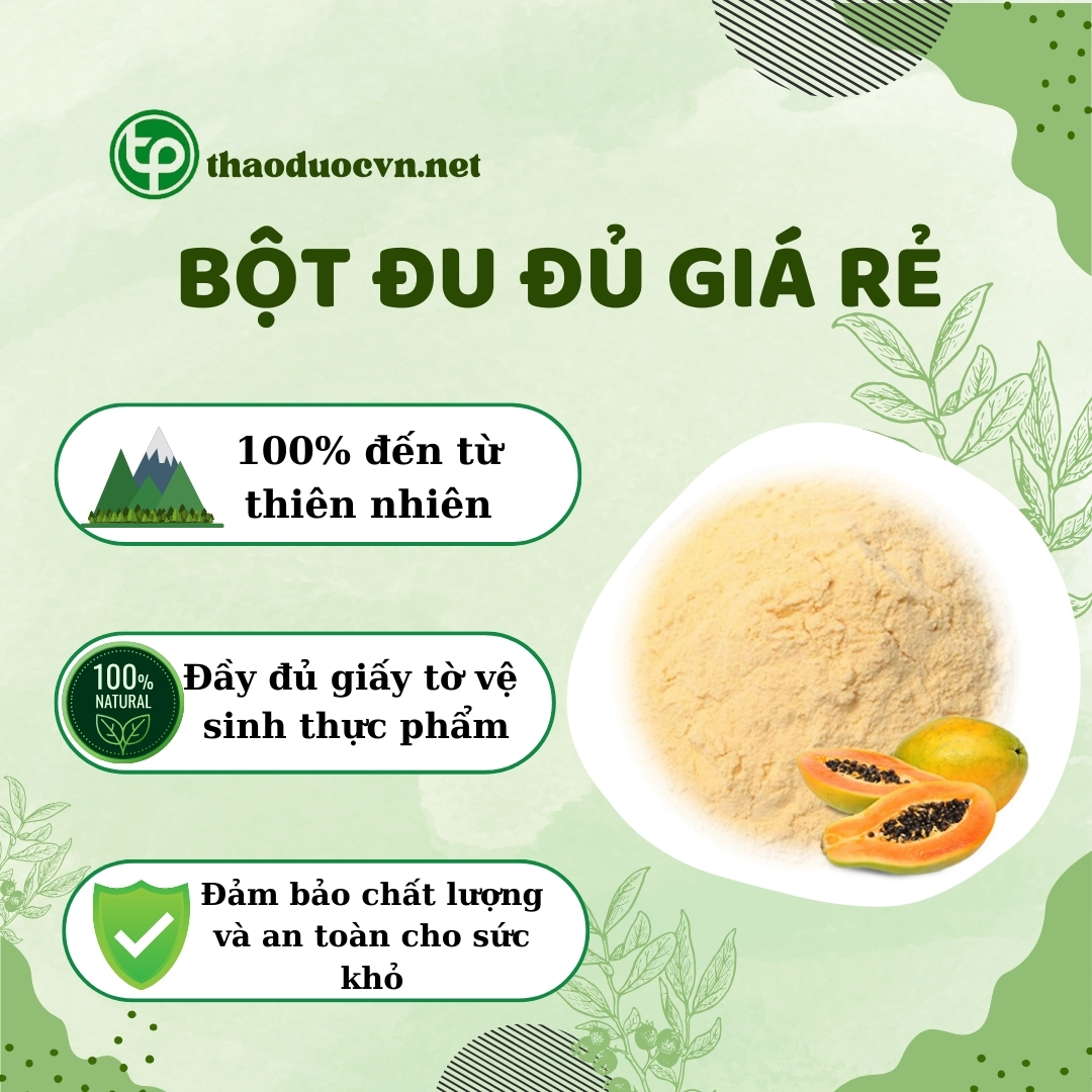 Cam kết khi mua bột đu đủ giá rẻ tại tấn Phát