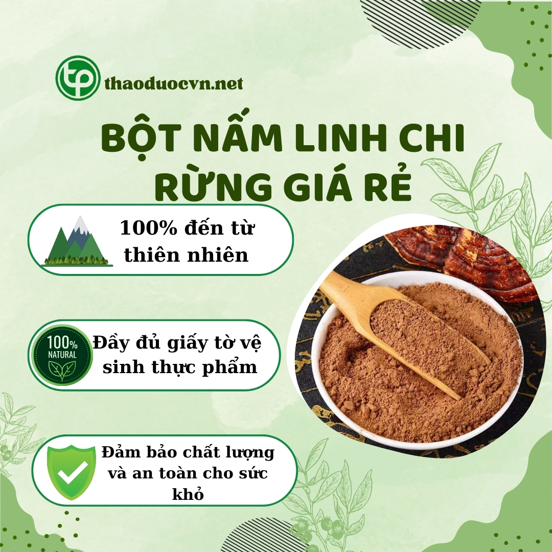 Chính sách ưu đãi khi mua bột nấm linh chi rừng giá rẻ Tấn Phát