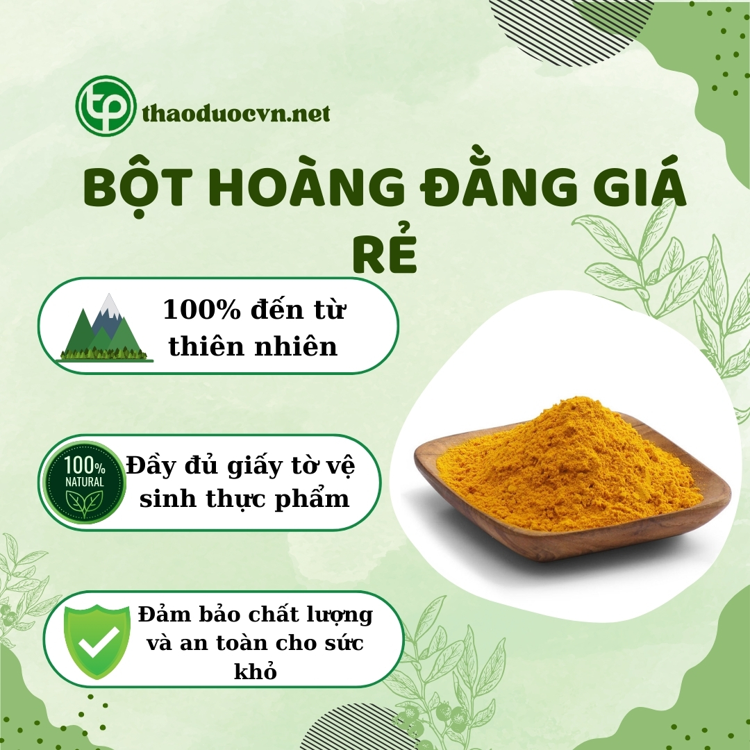 Cam kết khi mua bột hoàng đằng giá rẻ tại Tấn Phát