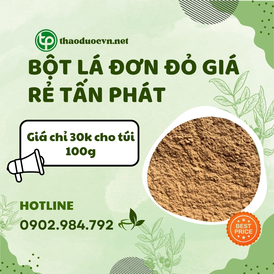 Mua bột lá đơn đỏ giá rẻ tại HCM