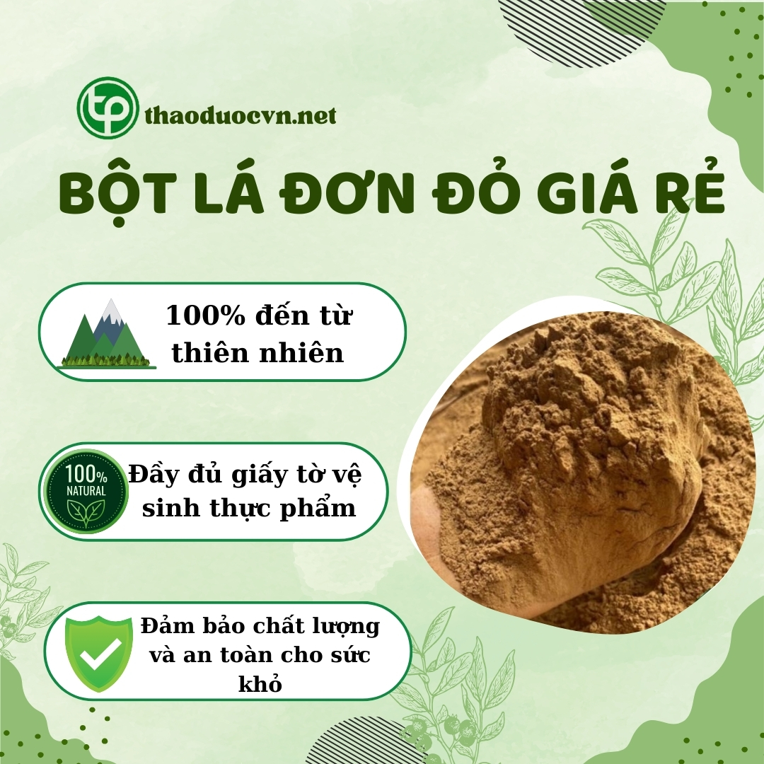 Cam kết khi mua bột lá đơn đỏ giá rẻ tại Tấn Phát