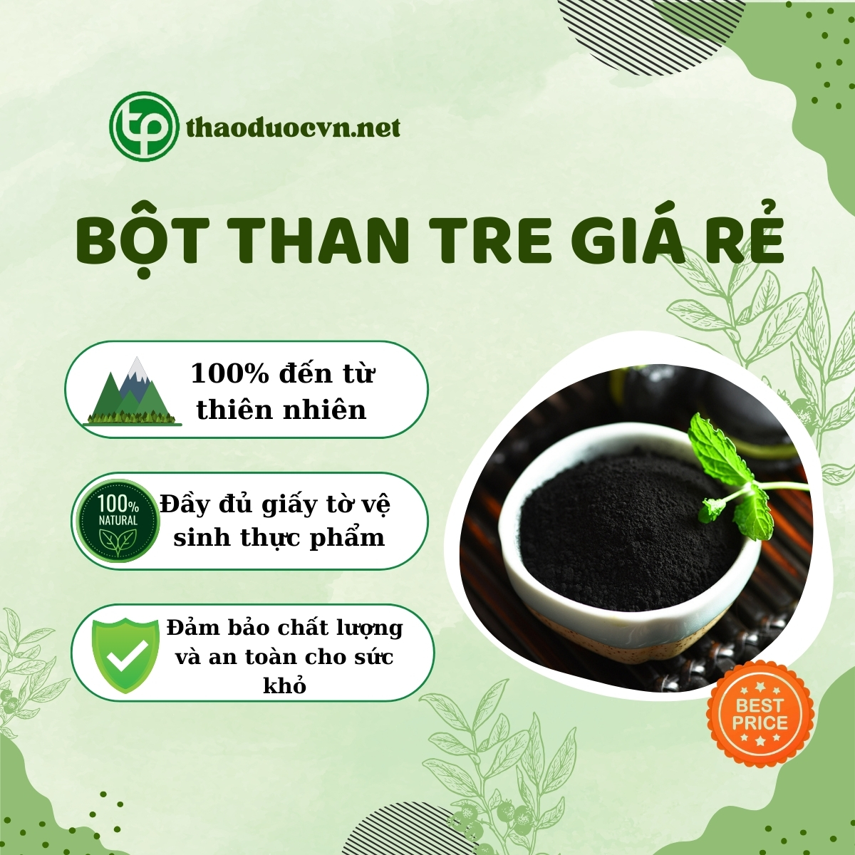 Tấn Phát là địa chỉ bán bột than tre giá rẻ tại TP.HCM uy tín