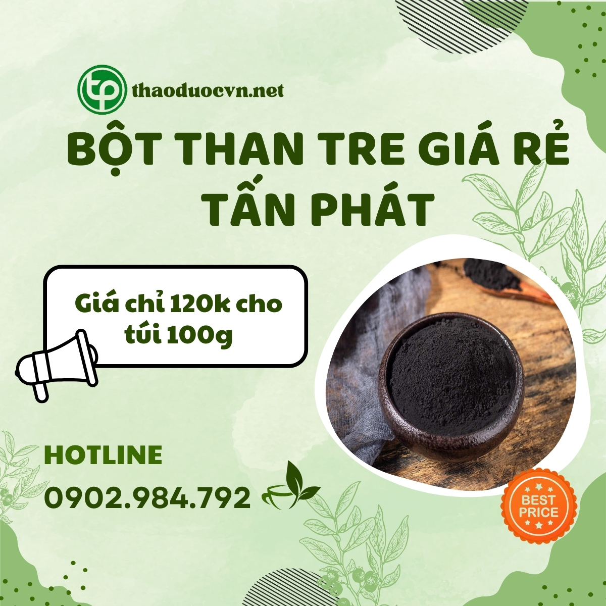Mua bột than tre giá rẻ tại HCM