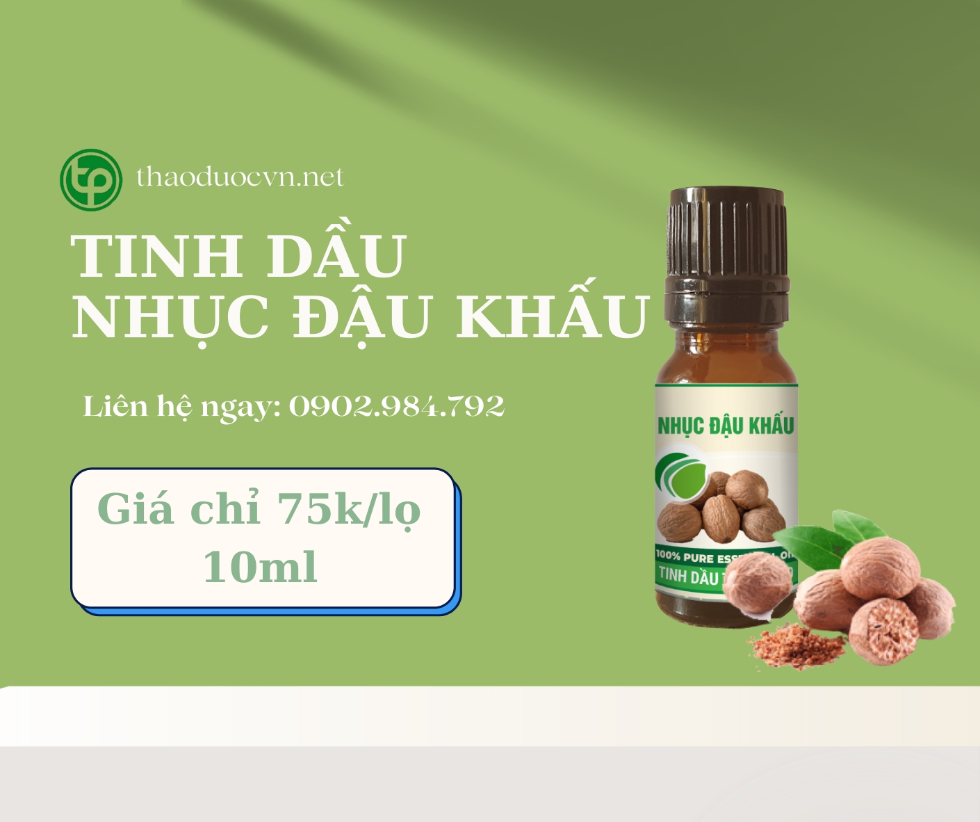 Mua tinh dầu nhục đậu khấu giá rẻ tại HCM