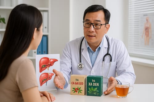 Kết hợp trà cà gai leo và xạ đen