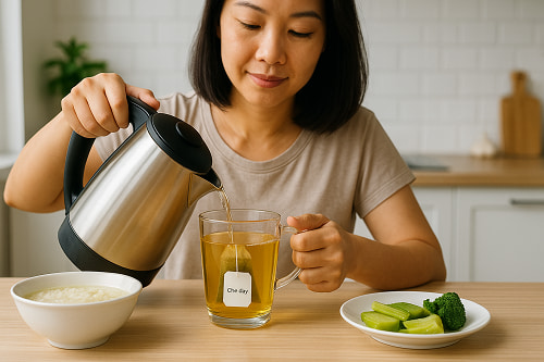Cách dùng trà túi lọc chè dây cải thiện hệ tiêu hóa
