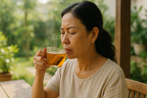 Bạn băn khoăn về vị trà túi lọc lá đơn đỏ ?