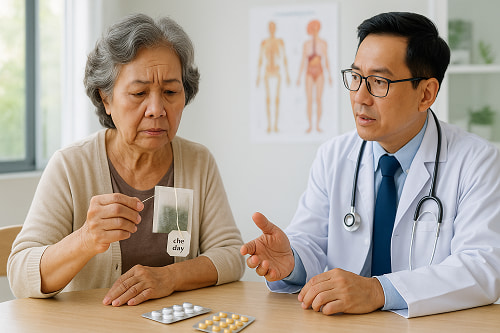 Lưu ý khi dùng trà túi lọc chè dây cho người bệnh nền