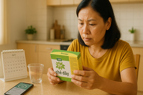 Cách sử dụng trà túi lọc chè dây hiệu quả cho người bệnh nền