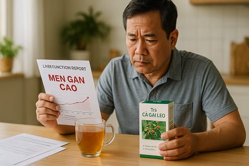 Người bị men gan cao có dùng trà cà gai leo được không ?