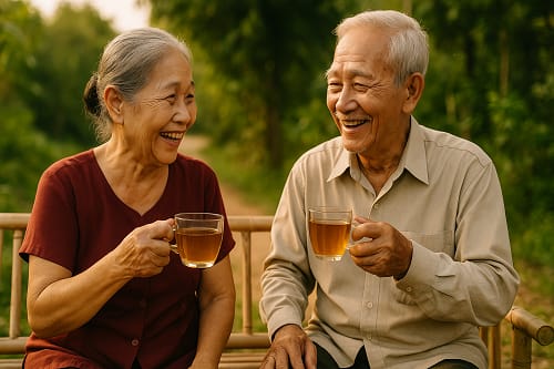 Công dụng của trà cà gai leo đối với người cao tuổi