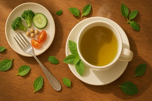 Lưu ý khi dùng trà bạc hà chống đầy bụng, khó tiêu