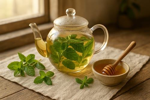 Trà bạc hà có kết hợp với mật ong được không ?
