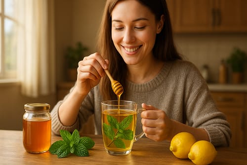 Cách pha trà bạc hà mật ong
